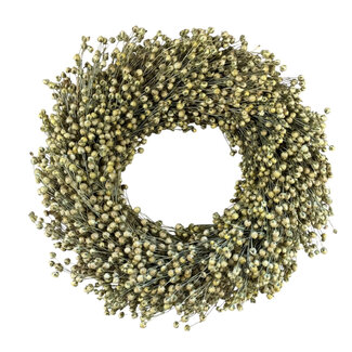 Dutch Dried Flax wreath | Colour: Brown Natural | Ø 30 centimeter | Per wreath