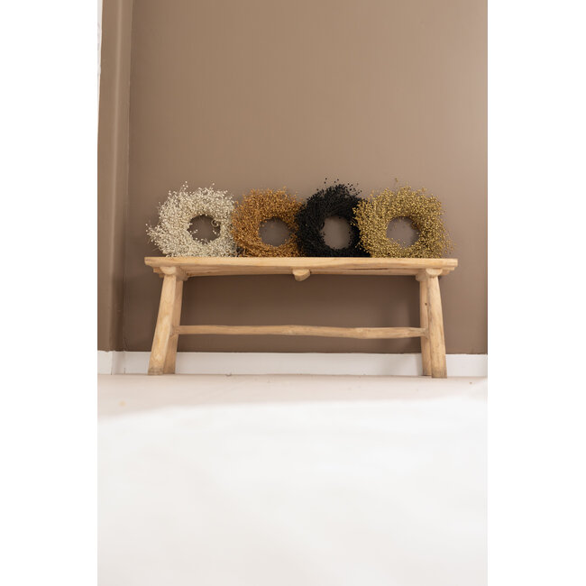 Flax wreath | Colour: Brown Natural | Ø 30 centimeter | Available to order per wreath