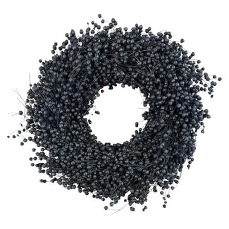 Dutch Dried Flax wreath | Colour: Black | Ø 30 centimeter | Per wreath