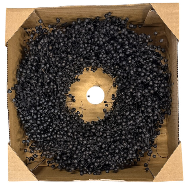 Flax wreath | Colour: Black | Ø 30 centimeter | Can be ordered per wreath