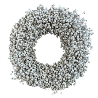 Dutch Dried Flax wreath | Colour: White | Ø 30 centimetre | Per wreath