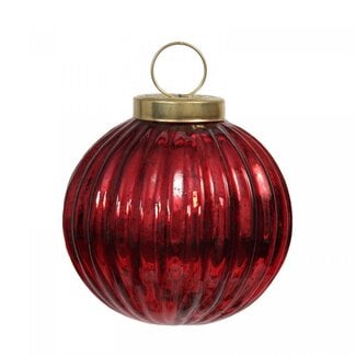 4A Glanzende Kerstballen | Kleur: Rood | Kerst Decoratie | Diameter 7.5 centimeter | Per 9 kerstballen