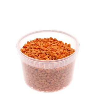 4A Orange Fine Pebbles in Reusable Bucket | Diameter 9 - 13 millimetre | Capacity 3 litre | Per bucket