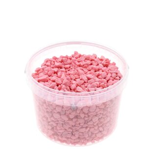 4A Rose Petits cailloux fins dans Seau réutilisable | Diamètre 9 - 13 millimeter | Contenu 3 liter | Par seau