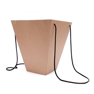4A Papieren Cadeautas “Basic” | Kleur: Bruin | Lengte 25 centimeter | Breedte 13 centimeter | Hoogte 30 centimeter | Per 10 cadeautassen