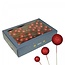 Rouge Boules de Noël pailletées Piquet | Décoration de Noël | Diamètre 2, 3 et 4 centimètre | Par 100 piquets
