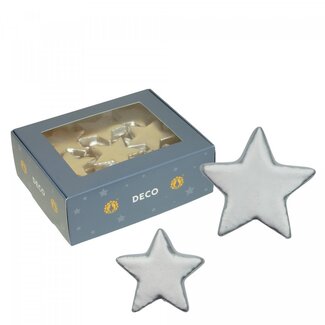 4A Sterren | Kleur: Zilverkleurig | Kerst Decoratie | Diameter 4 tot 5 centimeter | Per 48 sterren