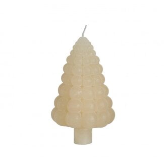 4A Bubble Kerstboom Kaars | Kleur: Crème | Kerst Decoratie | Diameter 7 centimeter | Hoogte 12 centimeter | Per 6 kaarsen