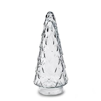 4A Décoration de sapin de Noël Nobilis transparente | Décoration de Noël | Diamètre 9 centimeter | Hauteur 23 centimeter | Par 12 sapins de Noël