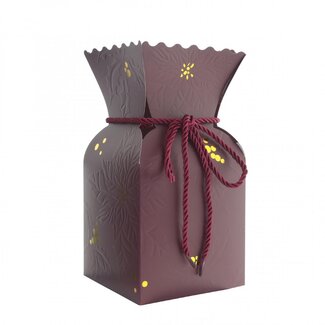 4A Red Bouquet bag Bouquet vase “Gloria” | Christmas Decoration | Diameter 13 centimeter | Height 26 centimeter | Per 10 bouquet bags