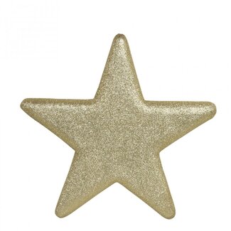 4A Suspension Étoile Pailletée Dorée | Décoration de Noël | Diamètre 40 centimeter | Par 4 suspensions