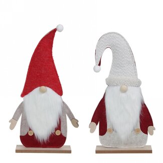 4A Red White Felt Santa Decoration | Christmas Decoration | Height 42 centimeter | Per 6 Santas