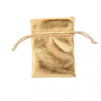 4A Golden Gift Bag “Shiny” | Gold-coloured Gift Bag | Width 7 centimetre | Height 10 centimetre | Per 10 bags