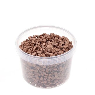 4A Copper Fine Pebbles in Reusable Bucket | Copper-coloured Pebbles | Diameter 9 - 13 millimeter | Contents 3 litre | Per bucket