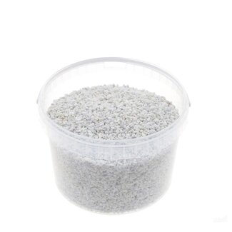4A Natural White Decorative Gravel in Reusable Bucket | Diameter 2 - 3 millimetre | Contents 3 litre | Per bucket