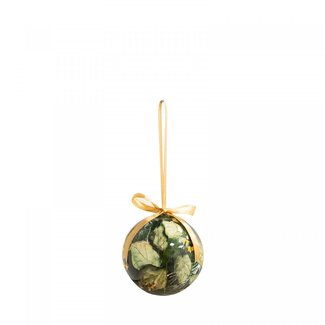 4A Boules de Noël vertes avec décoration “Bee Green” | Décoration de Noël | Diamètre 7 centimeter | Par 3 boules de Noël
