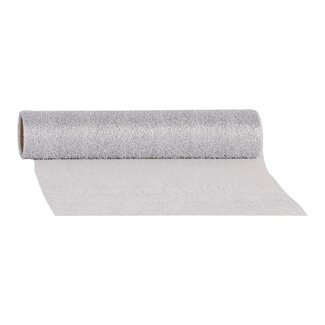 4A Chemin de table argenté | Décoration de Noël | Largeur 28 centimeter | Longueur 5 meter | Par rouleau