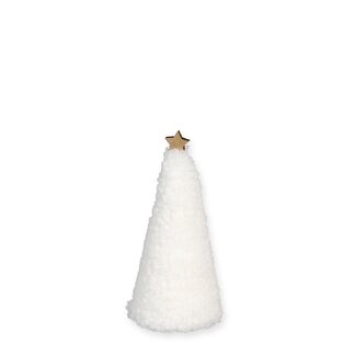 4A Natural White Teddy Christmas Tree | Christmas Decoration | Diameter 6 centimeter | Height 17 centimeter | Per 4 Christmas trees