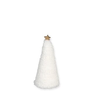 4A Teddy Kerstboom | Kleur: Naturel Wit | Kerst Decoratie | Diameter 6 centimeter | Hoogte 17 centimeter | Per 4 kerstbomen