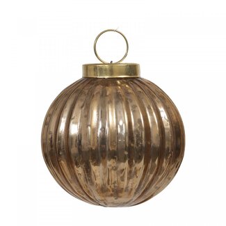 4A Gold-coloured Glossy Christmas Baubles | Christmas Decoration | Diameter 7.5 centimetre | Per 9 baubles