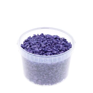 4A Purple Fine Pebbles in Reusable Bucket | Diameter 9 - 13 millimeter | Contents 3 liter | Per bucket