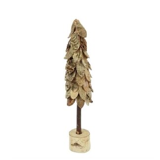 4A Naturel Brun Clair En Bois De Bouleau Sapin De Noël | Décoration De Noël | Hauteur 38 centimeter | Par 6 Sapins De Noël