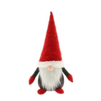 4A Lutin gnome rouge | Décoration de Noël | Longueur 14 centimeter | Largeur 18 centimeter | Hauteur 40 centimeter | Par 8 lutins