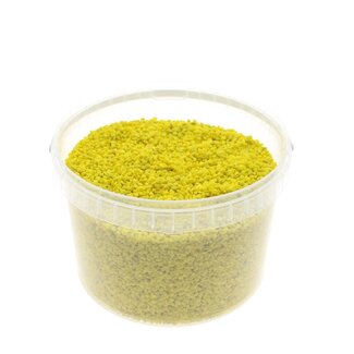 4A Jaune Gravier décoratif dans seau réutilisable | Diamètre 2 - 3 millimètres | Contenu 3 litres | Par seau
