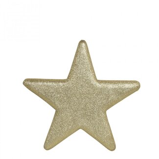 4A Étoile pailletée dorée | Décoration de Noël | Diamètre 25 centimeter | Par 12 étoiles