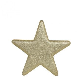 4A Glitter Ster | Kleur: Goudkleurig | Kerst Decoratie | Diameter 25 centimeter | Per 12 sterren
