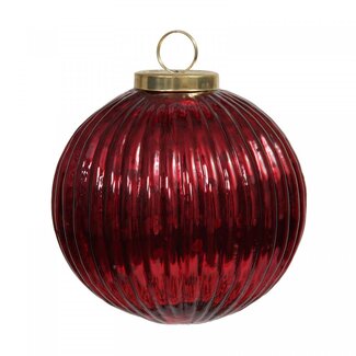 4A Boules de Noël rouges brillantes | Décoration de Noël | Diamètre 10 centimeter | Par 6 boules de Noël
