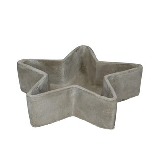 4A Grey Ceramic Dish with Stars | Christmas Decoration | Diameter 20 centimeter | Height 5 centimeter | Per 6 dishes