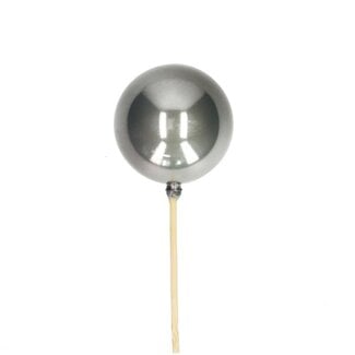 4A Graue Perlmutt Weihnachtskugel-Stecker | Weihnachtsdekoration | Länge Stecker ± 50 Zentimeter | Durchmesser Weihnachtskugel 6 Zentimeter | Pro 25 Stecker