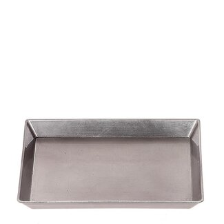 4A Plat en mélamine couleur argentée | Décoration de Noël | Longueur 27 centimeter | Largeur 19 centimeter | Hauteur 2 centimeter | Par 9 plats