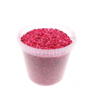 4A Cherry-coloured Cerise Wood chips in Reusable Bucket | Diameter 8 millimeter | Contents 10 litre | Per bucket