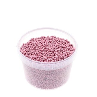 4A Roze Terracotta Balletjes in Herbruikbare Emmer | Roze Decoratiekorrels | Diameter 4 - 8 millimeter | Inhoud 3 liter | Per emmer