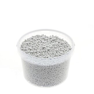 4A Natural White Terracotta Balls in Reusable Bucket | White Decorative Granules | Diameter 4 - 8 millimeter | Inhoud 3 liter | Per bucket