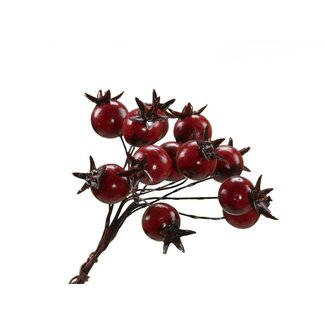 4A Red Berry Stem Pick | Natural Autumn Decoration | Berry diameter 1.8 centimetre | Per 72 stem picks