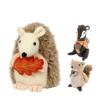4A Couleurs Mélangées Assortiment D'Animaux D'Automne | Ensemble De 3 | Décoration D'Automne Naturelle | Longueur 15 centimeter | Largeur 20 centimeter | Hauteur 30 centimeter | Par 7 Ensembles