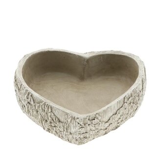 4A Grey Heart-shaped Flower pot | Length 25 centimeter | Width 25.5 centimeter | Height 7 centimeter | Per 2 flower pots