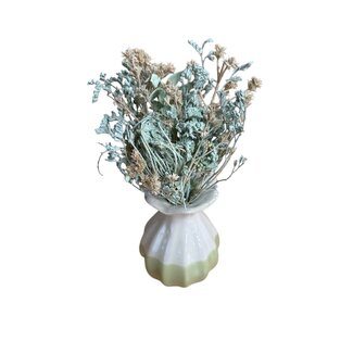 MyFlowers Bouquet Turquoise Dried Flowers "Mini" | including vase | Length ± 15 centimeter | Per bouquet