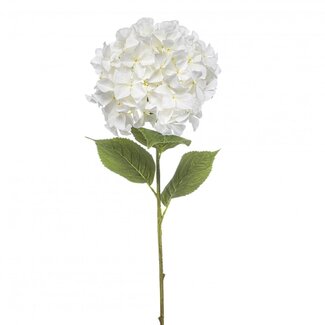4A Natural White Hydrangea Artificial flower | Length 90 centimeter | Per 2 artificial flowers