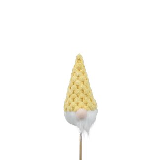 4A Yellow Gnome Dwarf Pick | Christmas Decoration | Length 20 centimeter | Width 10 centimeter | Per 4 picks