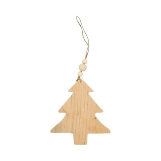 4A Light brown Wooden Christmas tree Hanger | Christmas Decoration | Length 10 centimetre | Per 12 hangers