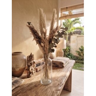 MyFlowers Boeket Droogbloemen “Sophie” | Lengte ± 90 centimeter | Met Eucalyptus en naturelle droogbloemen | Per boeket