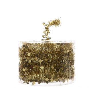 4A Tinsel Christmas Garland | Colour: Gold | Christmas Decoration | Diameter 3 centimetre | Length 7 metre | Per garland
