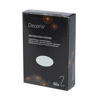 4A Christmas bauble hooks | Colour: Silver-coloured | Christmas Decoration | Per 50 hooks