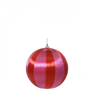 4A Stringball Christmas bauble | Colour: Pink | Christmas decoration | Diameter 6 centimetre | Per 24 Christmas baubles