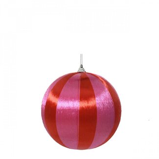 4A Stringball Christmas bauble | Colour: Pink | Christmas decoration | Diameter 8 centimetre | Per 12 Christmas baubles
