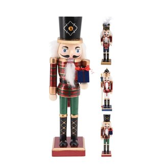 4A Nutcracker Assorted | Colour: Mixed Colours | Christmas Decoration | Length 10 centimeter | Width 8 centimeter | Height 39 centimeter | Per 12 nutcrackers